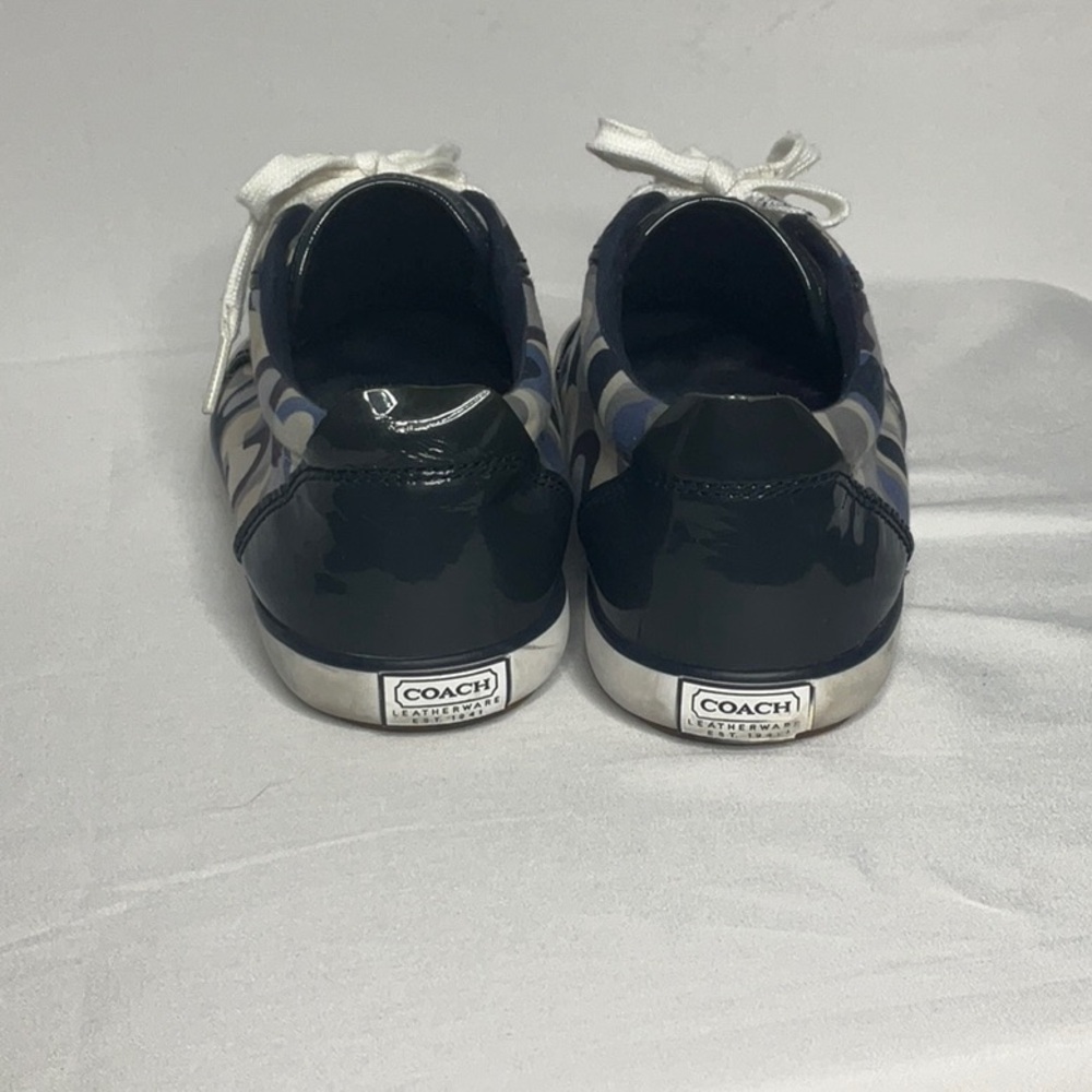 Coach Barrett Signature Sneakers Navy Blue and Multicolor Size 8 - Picture 6 of 11